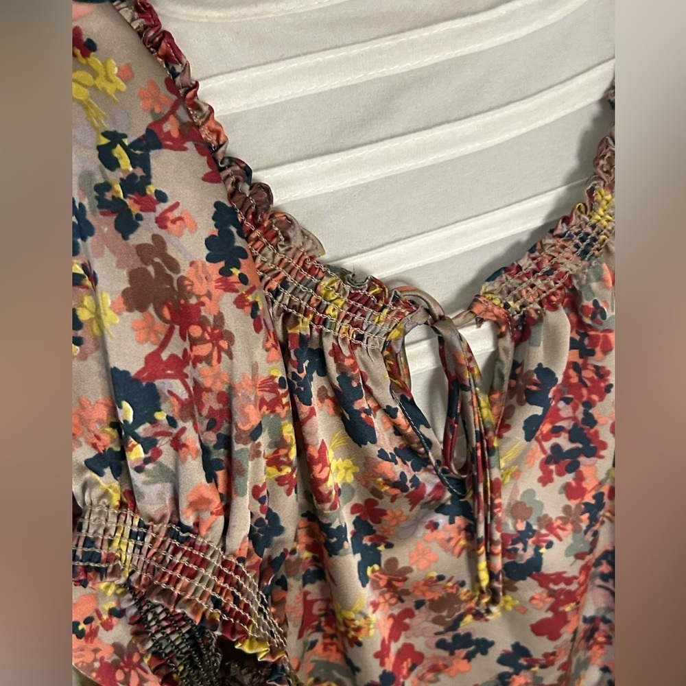 NWT- Nordstrom City Chic “Eight & Sixty”  Floral Tie Neck Blouse- Size 3x - Picture 5 of 8